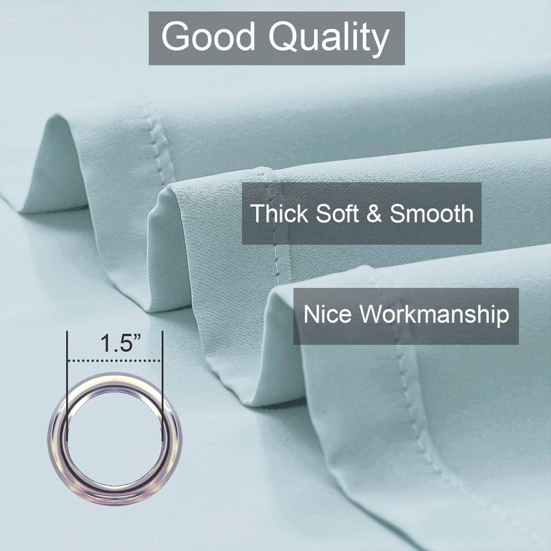 LA PALMA Thermal Insulated Blackout Darkening Grommet Living Room Curtains Window Drapes for Bedroom Pack of 2 Panels - Image 5